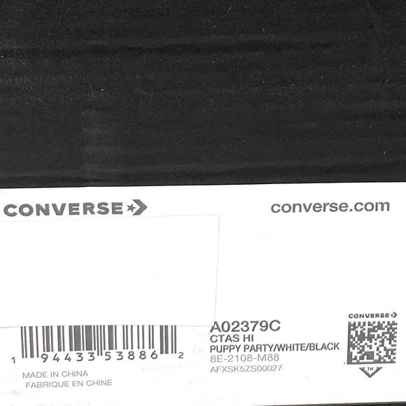 💖MEGA SALE💖Converse CTAS HI Puppy Party White Dark Blue Shoe High Men A02379C - Picture 8 of 9